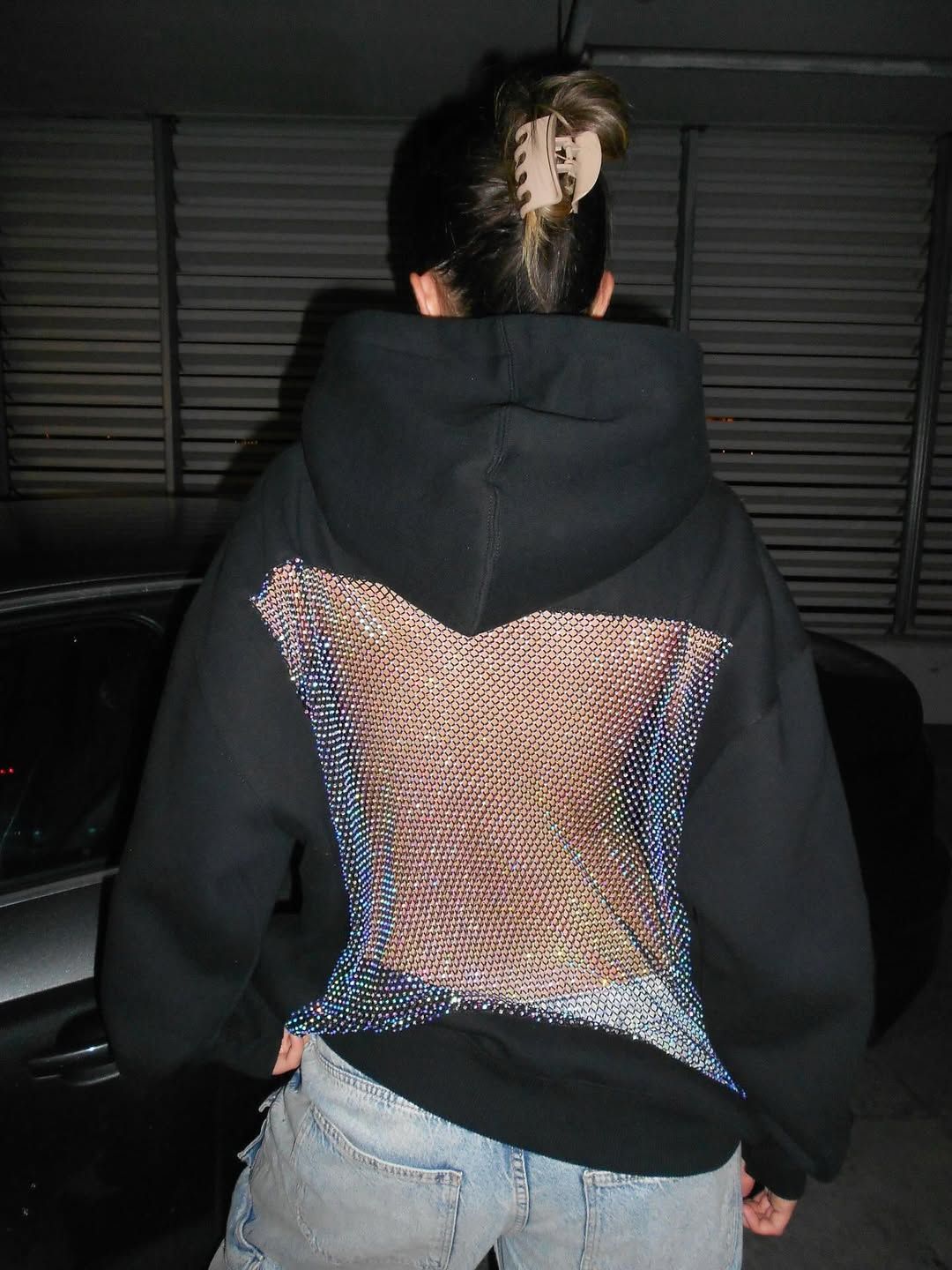 Kristal-Mesh Hoodie™ — Beheers de Spotlight met Gedurfde Stijl en Luxe Comfort